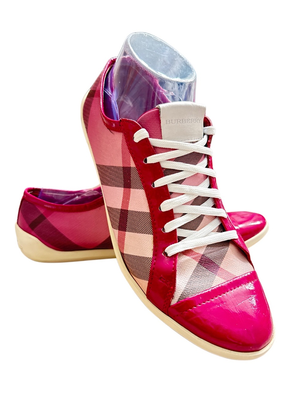 BURBERRY PINK NOVA CHECK  SNEAKERS